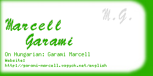 marcell garami business card